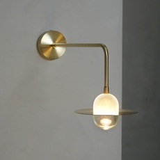 Alba arm  applique murale  contain alb 114 brushed brass trasparent glass  design signed nedgis 203514 thumb