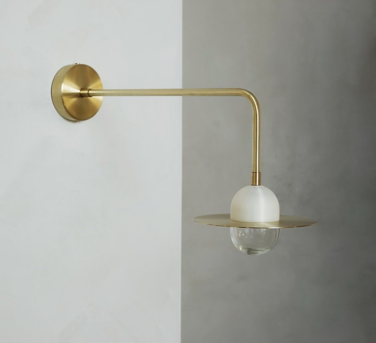 Alba arm  applique murale  contain alb 114 brushed brass trasparent glass  design signed nedgis 203516 product