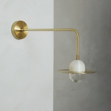 Alba arm  applique murale  contain alb 114 brushed brass trasparent glass  design signed nedgis 203516 thumb