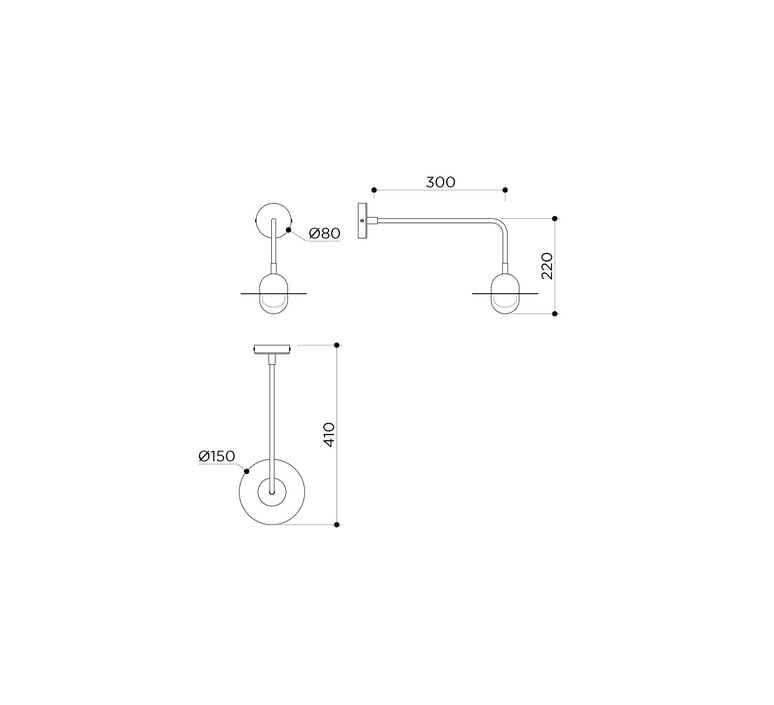 Alba arm sudio contain applique murale wall light  contain alb 114 brushed aged brassed clear glass  design signed nedgis 137121 product