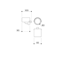 Alba monocle studio contain applique murale wall light  contain alb 121 powder coat  design signed nedgis 108698 thumb