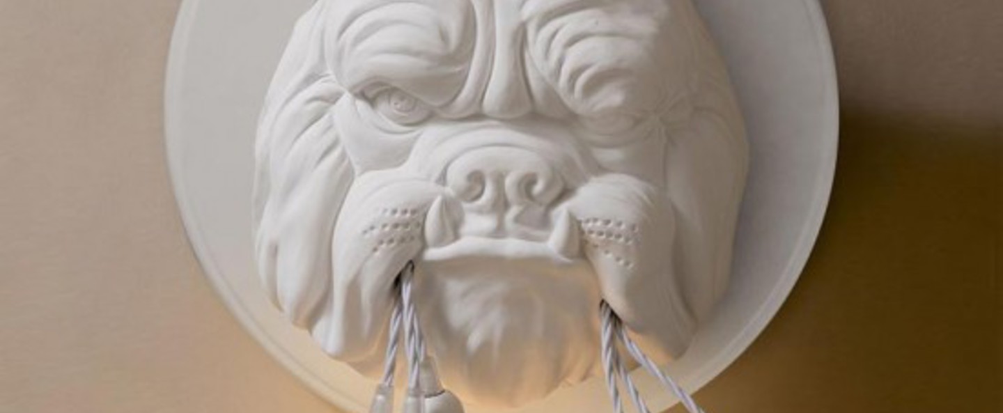 Applique murale amsterdam bulldog blanc o45cm h45cm karman normal