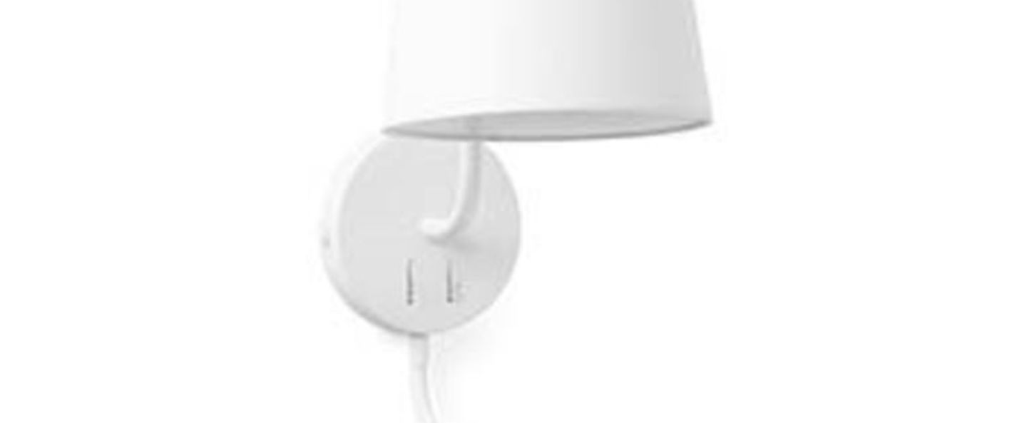 Applique murale berni liseuse blanc led 3000k 200lm l20cm h57cm faro normal