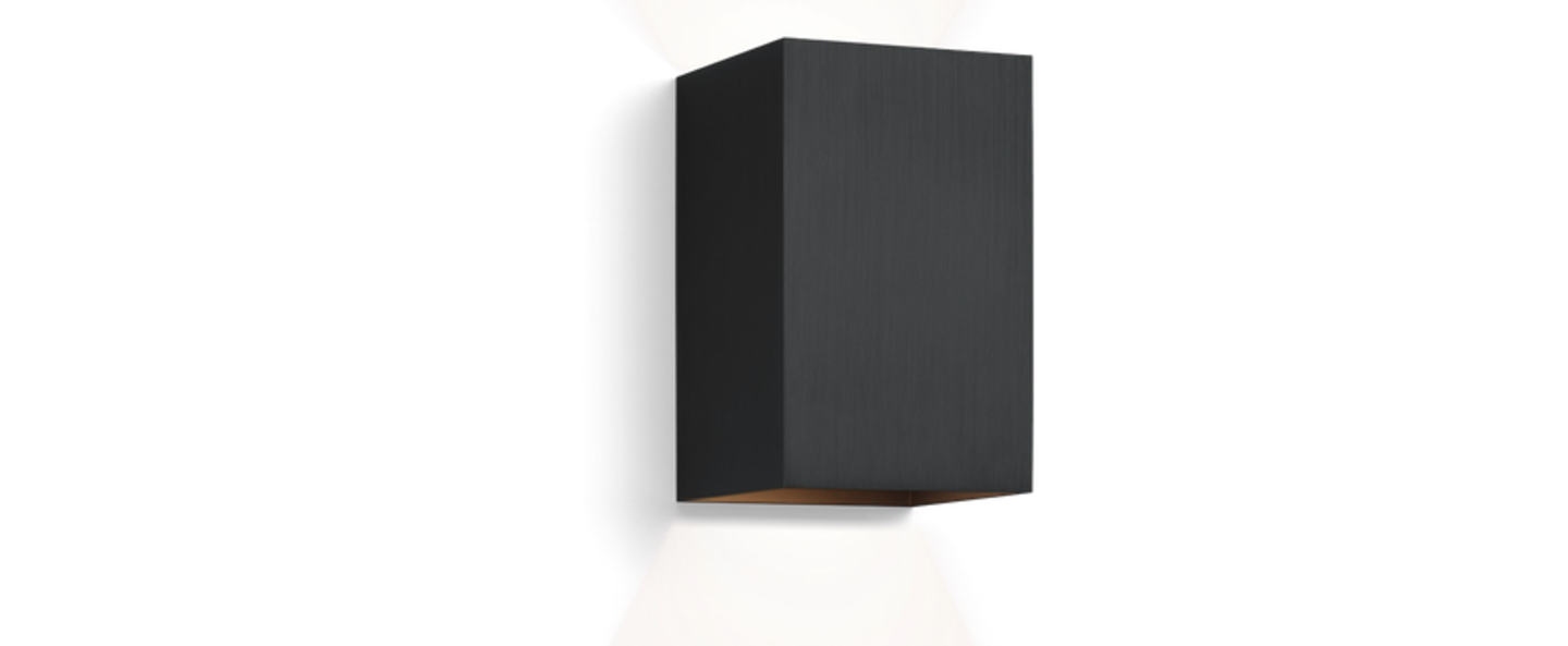 Applique murale box 3 0 noir led l10cm h16cm wever ducre normal