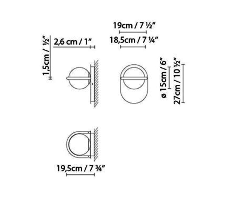 C ball w1 front designs applique murale wall light  b lux 748415  design signed 39471 product