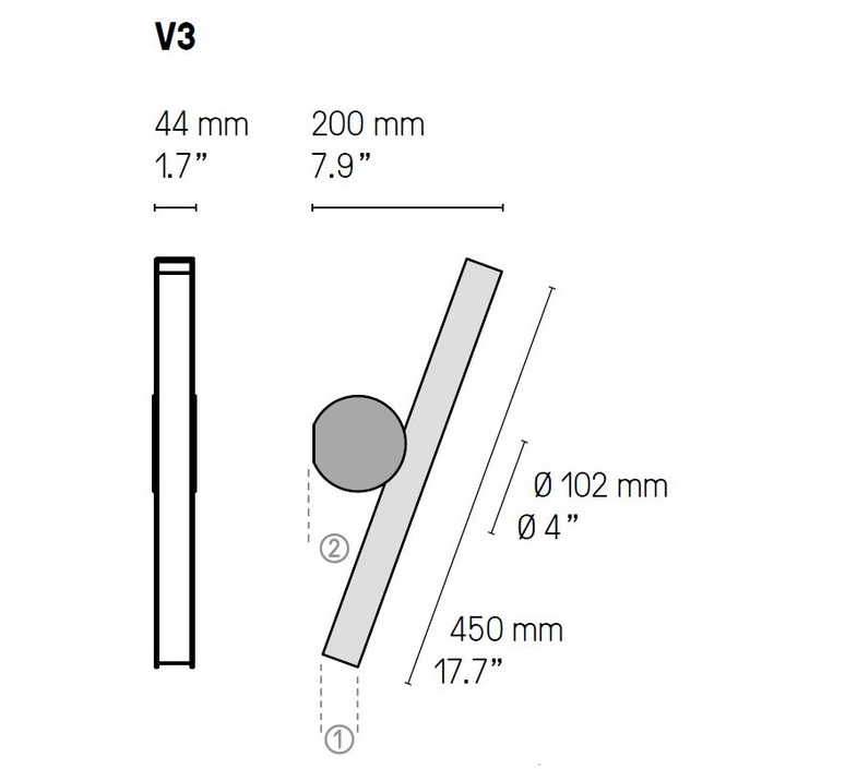 Callee v3  applique murale wall light  cvl calee wall v3 sb  design signed 56237 product