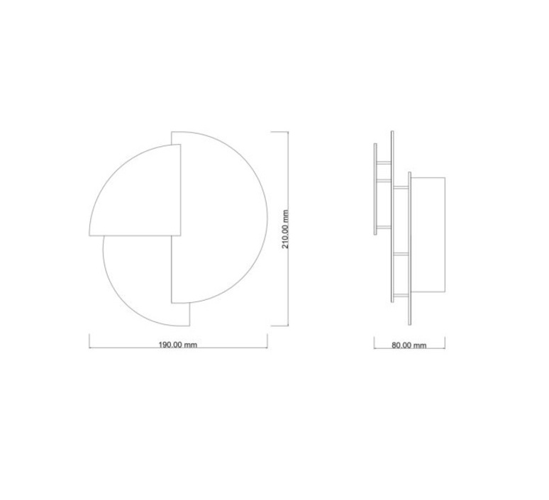 Celest s gold eric de dormael applique murale wall light  ombre portee cel sg s 190 210 b  design signed nedgis 152033 product