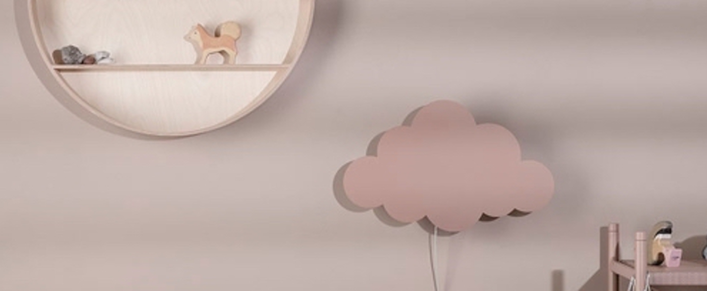 Applique murale cloud lamp rose led l40cm h25cm ferm living normal