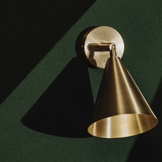 Cone  applique murale  contain con 113 brushed brass blackplate bp03  design signed nedgis 203546 thumb