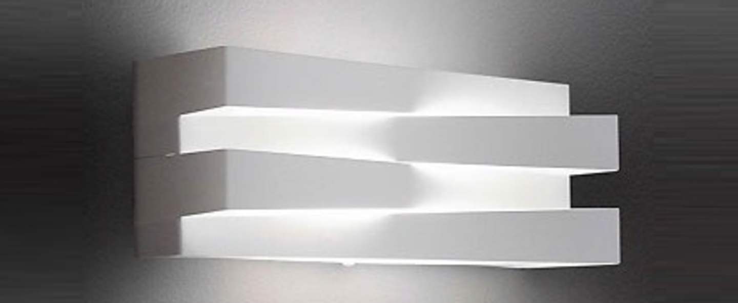 Applique murale cross dimmable blanc led 3000k 2340lm l30cm h11 5cm panzeri normal