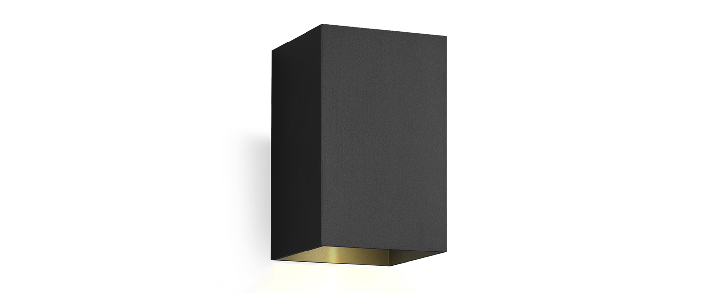 Applique murale d exterieur box 3 0 noir ip65 led 2700k 400lm o10cm h16cm wever ducre normal