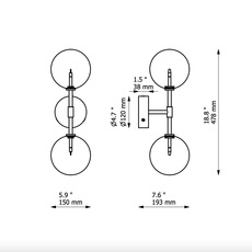 Dawn double studio schwung applique murale wall light  schwung b110 pn  design signed nedgis 140887 thumb