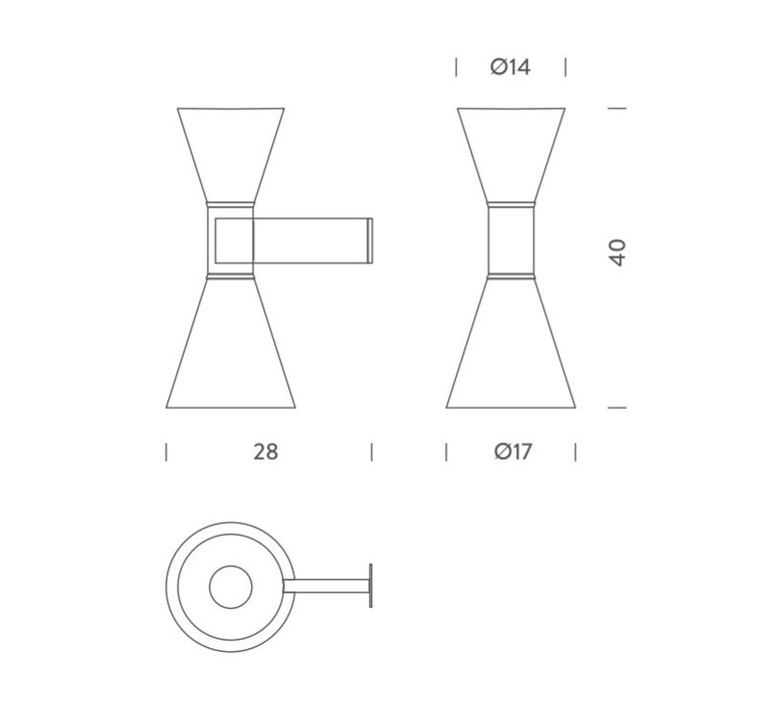 De marseille charles le corbusier applique murale wall light  nemo lighting adm eww 31  design signed 57876 product