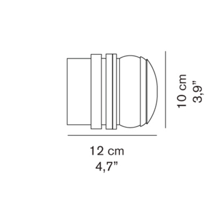 Fresnel joe colombo applique murale de salle de bain wall light bathroom  oluce 1148 l blanc  design signed nedgis 67809 product