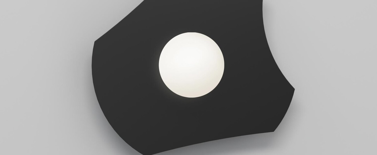 banner-image Applique murale disc and sphere 501 noir l30cm h28cm atelier areti normal