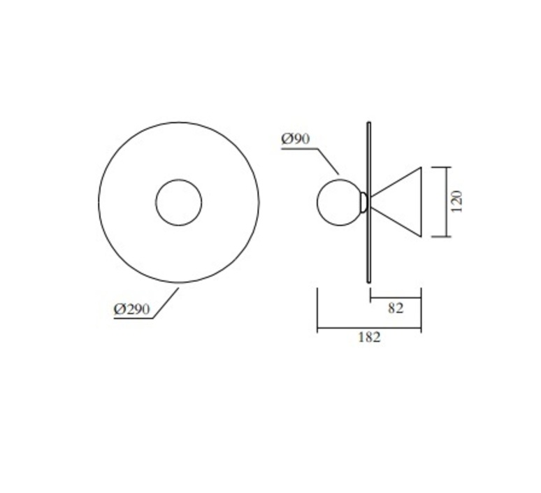 Disc and sphere glass 514 gwendolyn et guillane kerschbaumer applique murale wall light  atelier areti 514ol w05 me01  design signed nedgis 117124 product