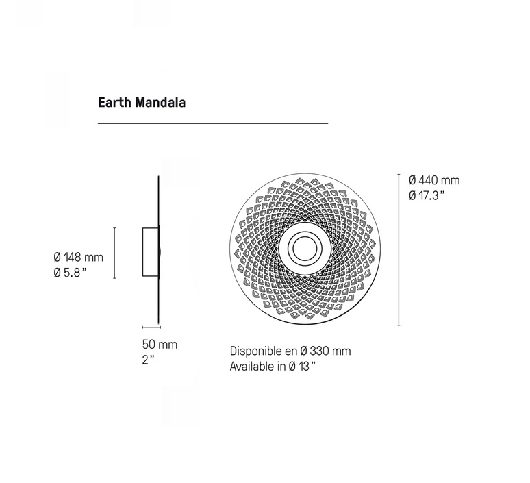 Earth mandala xs  applique murale wall light  cvl earth mandala xs  design signed 184495 product