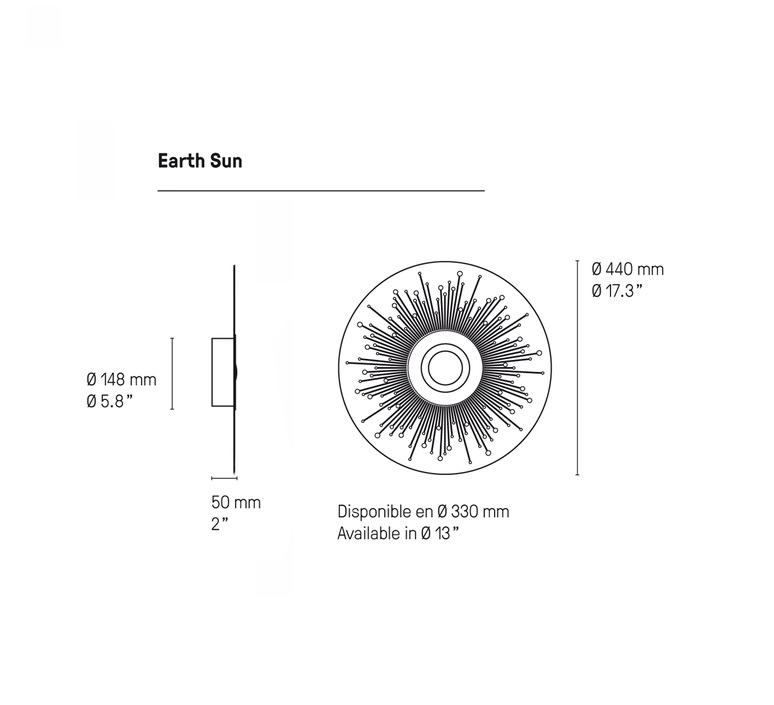 Earth sun 330 emilie cathelineau applique murale wall light  cvl apsun330sbsg  design signed nedgis 184369 product