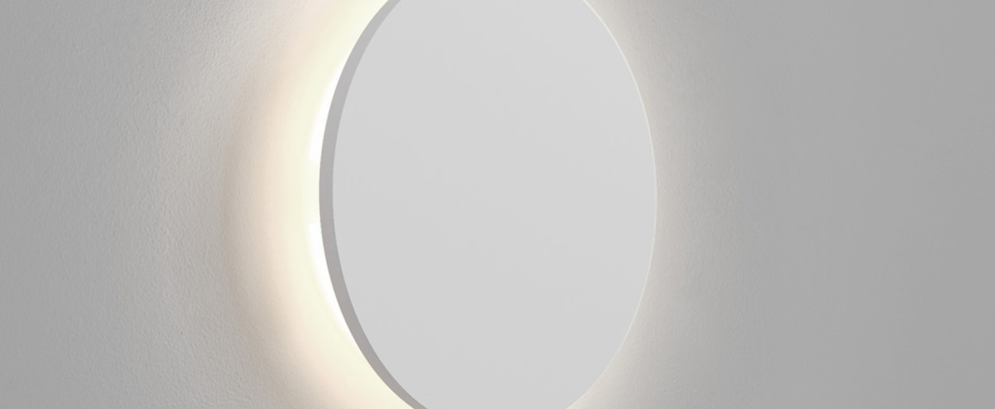 Applique murale eclipse round 250 led platre led 2700k 386 lm l25cm h25cm astro normal