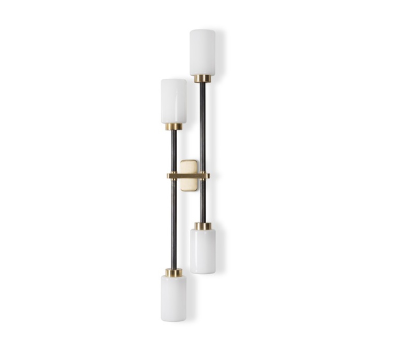 Farol robbie llewellyn adam yeats applique murale wall light  bert frank farol double wall light opal white glass  design signed 35961 product