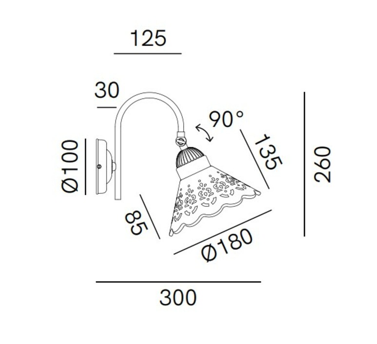 Fior di pizzo 19 studio il fanale applique murale wall light  il fanale 065 19 oc  design signed nedgis 174626 product