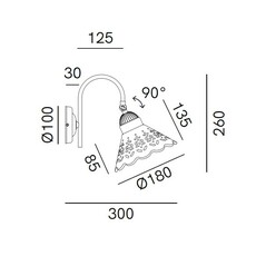 Fior di pizzo 19 studio il fanale applique murale wall light  il fanale 065 19 oc  design signed nedgis 174626 thumb