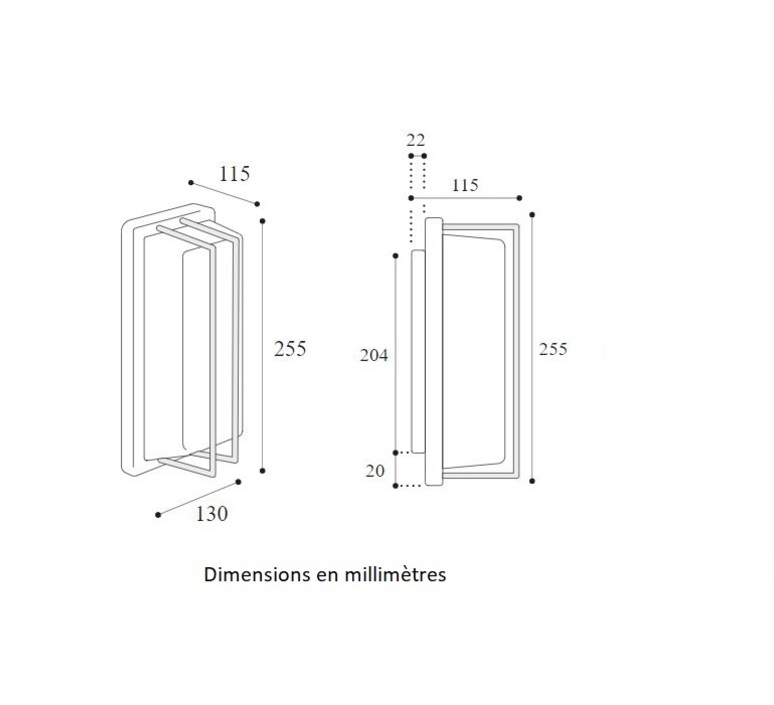 Ice cubic rectangular 3413 studio moretti luce applique murale wall light  moretti luce 3413 e27 nb  design signed nedgis 173505 product