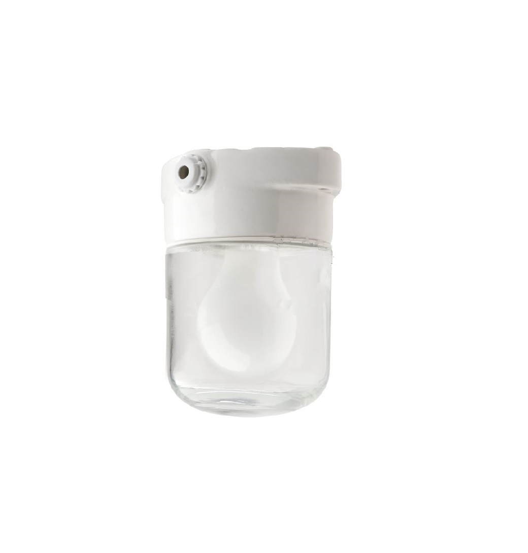 Wall Light Lampe Etanche En Porcelaine Glass Ip54 L8 5cm H14cm