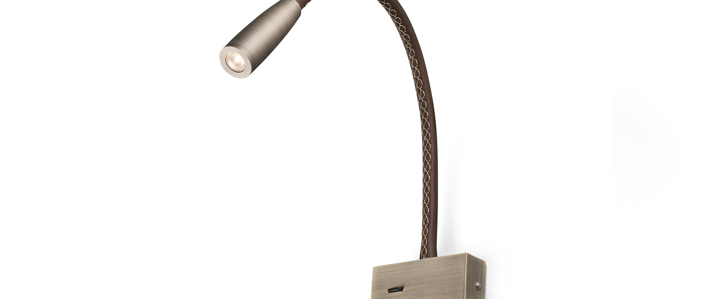 Applique murale lead bronze led 3000k 180lm ocm h40cm faro normal