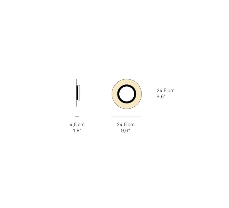 Lens circular mut design applique murale wall light  lzf lens cr a gd led dim0 10v 20  design signed nedgis 99486 product