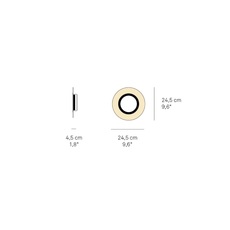 Lens circular mut design applique murale wall light  lzf lens cr a gd led dim0 10v 20  design signed nedgis 99486 thumb