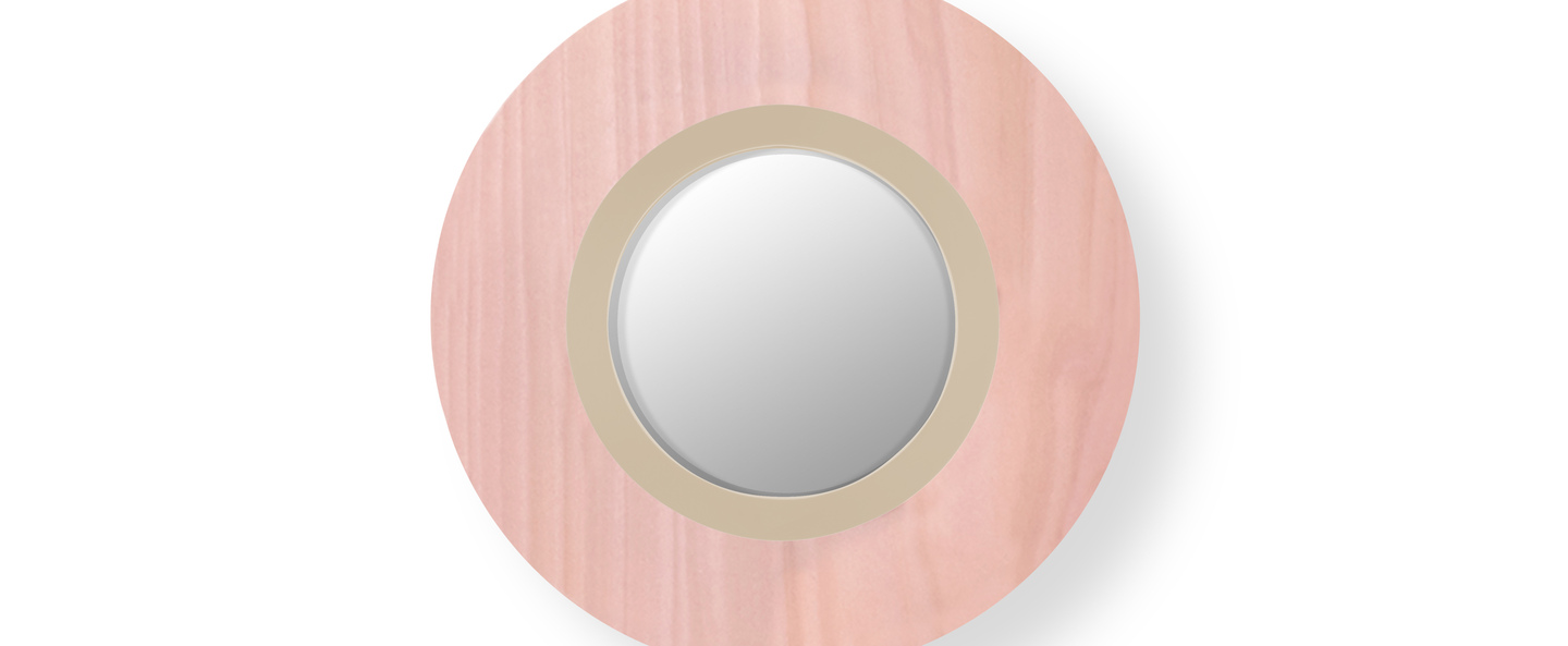 Applique murale lens circular rose pale ivoire led 3000k 160lm l24 5cm h24 5cm lzf normal