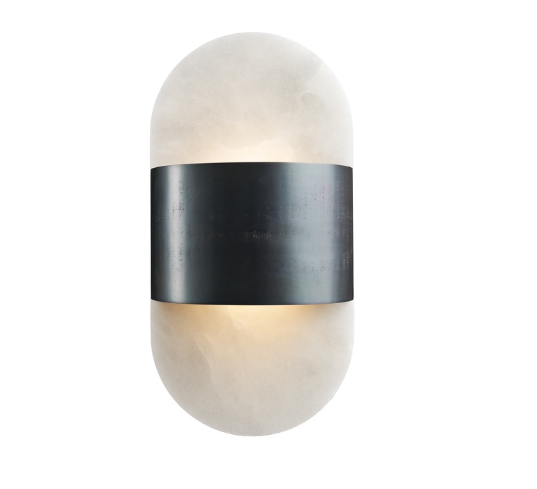 Martel 300 felix milory applique murale wall light  entrelacs  wlml300op fnkb white veined  design signed nedgis 171688 product