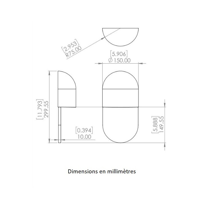 Martel 300 felix milory applique murale wall light  entrelacs  wlml300rc fnmb white veined  design signed nedgis 171679 product