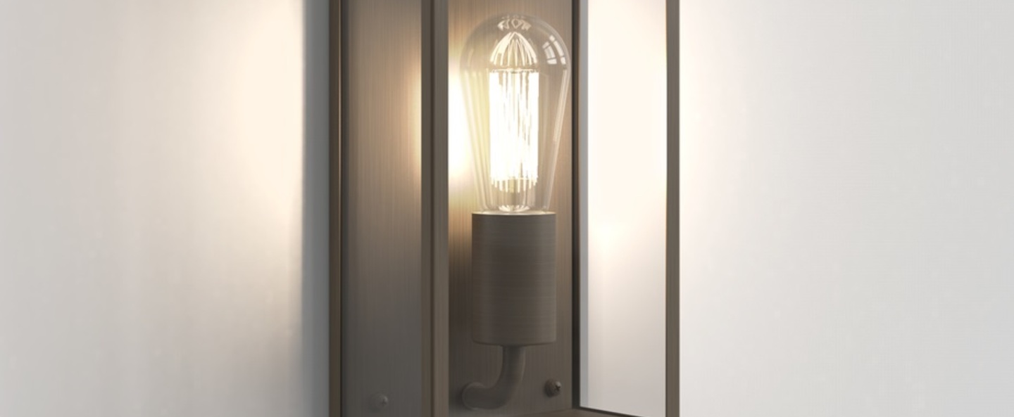 Applique murale messina 160 ii bronze ip44 l10cm h35cm astro lighting normal