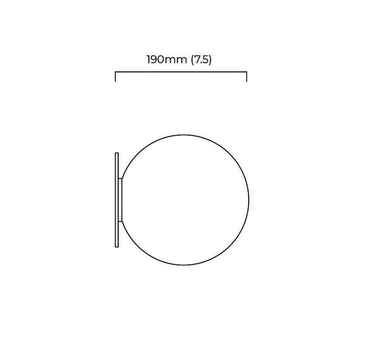 Applique murale, Heron, laiton, L7cm, H20cm - CTO Ligting - Luminaires  Nedgis