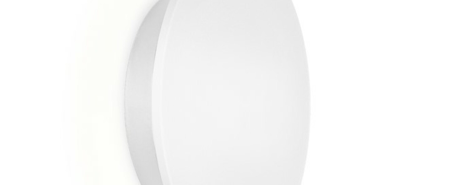 Applique murale miles 2 0 round blanc mat led dim 2700k 515 lm l19cm h19cm wever ducre normal