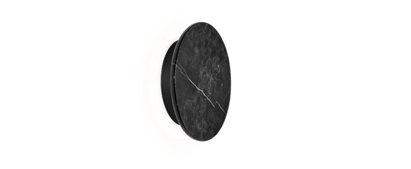 banner-image Applique murale miles 2 0 round noir marbre led 3000 430 o cm h cm wever ducre normal