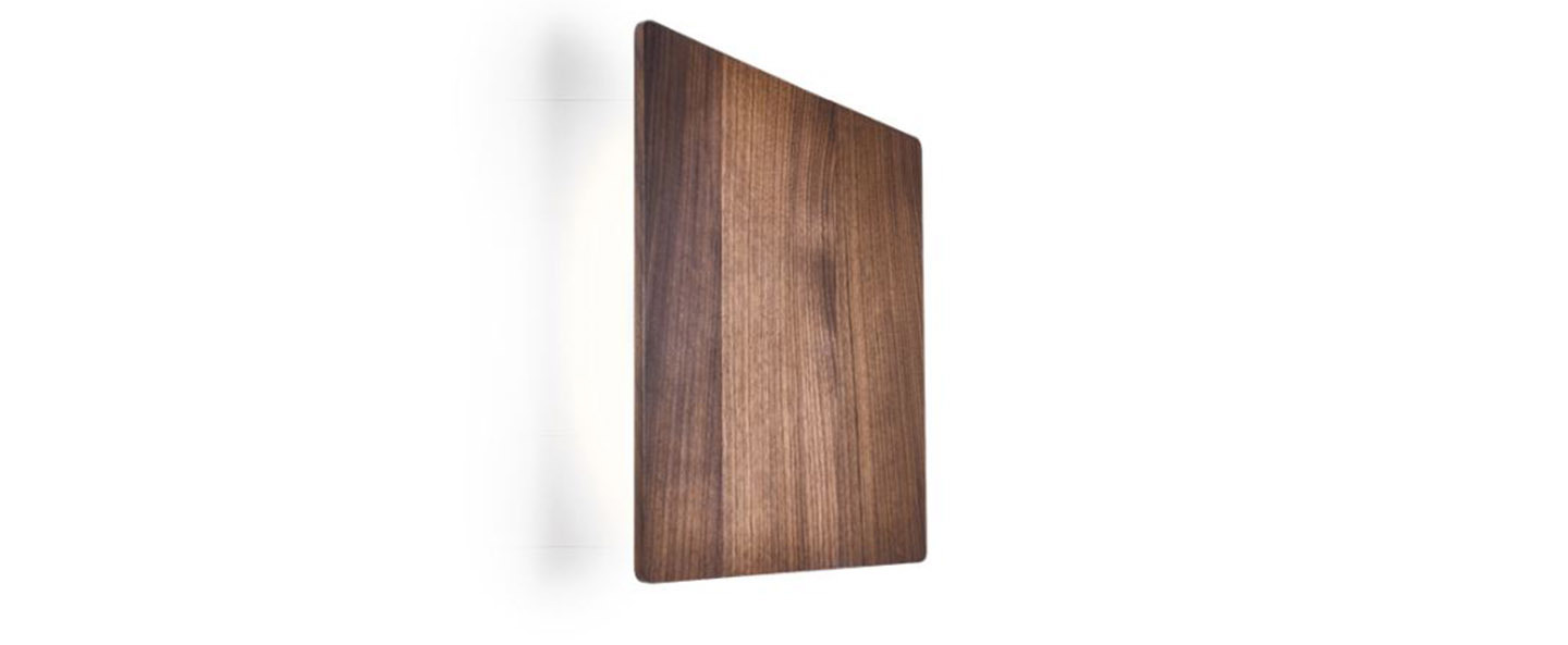 banner-image Applique murale miles 3 0 carre bois noyer led 3000 430 l30cm h30cm wever ducre normal