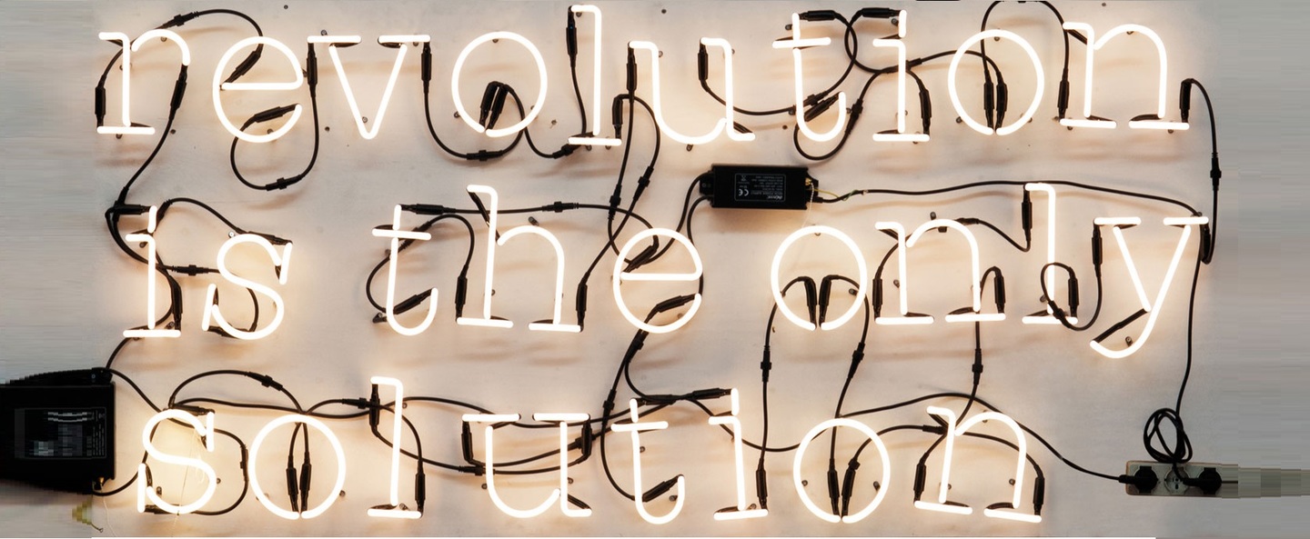 banner-image Applique murale neon art revolution is the only solution transformateur blanc brillant h17cm seletti normal