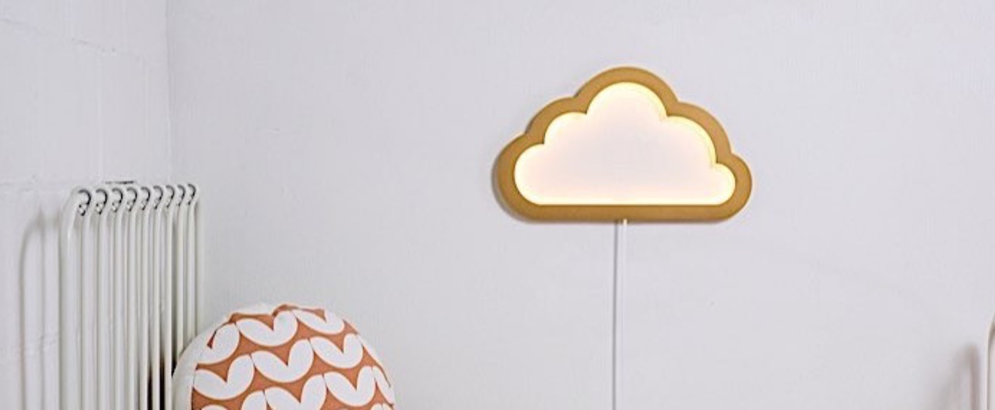 Applique murale nuage cloudy mood light or led l43cm h26cm atelier pierre normal