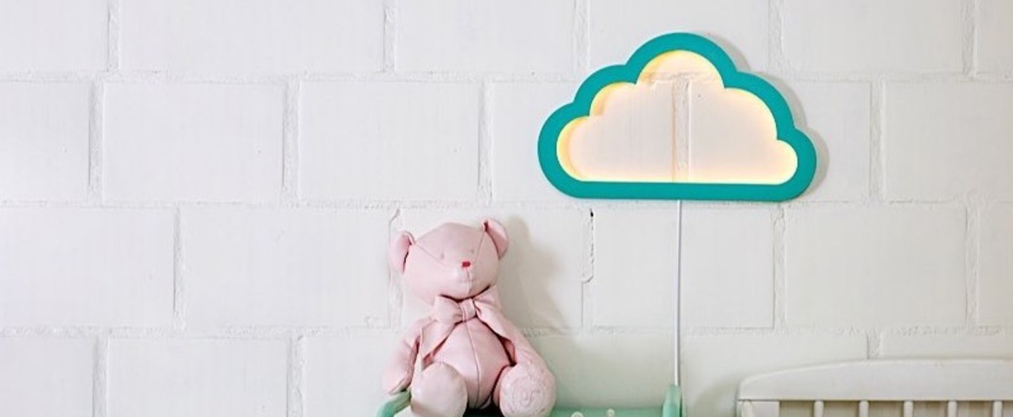 Applique murale nuage cloudy mood light vert led l43cm h26cm atelier pierre normal