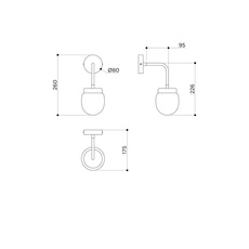 Nuvol arm  applique murale  contain nuv 111 brushed brass glossy glass  design signed nedgis 203550 thumb