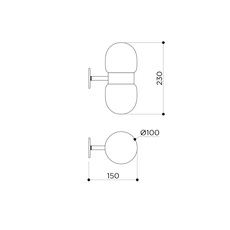 Nuvol double brass studio contain applique murale wall light  contain nuv 122 brushed brass  design signed nedgis 108692 thumb