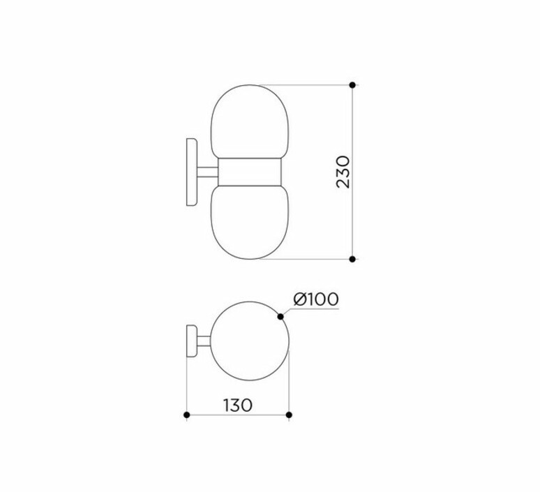 Nuvol double  applique murale wall light  contain nuv 122 shiny  design signed nedgis 133718 product