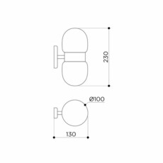 Nuvol double  applique murale wall light  contain nuv 122 shiny  design signed nedgis 133718 thumb