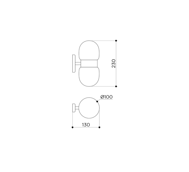 Nuvol double pla  mauricio obarrio applique murale wall light  contain nuv 113 matte black pla carbon  design signed nedgis 135649 product