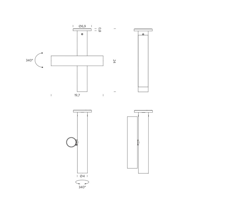 Tubes 2 triac charles kalpakian applique murale wall light  nemo lighting ttblnn32  design signed nedgis 214190 product