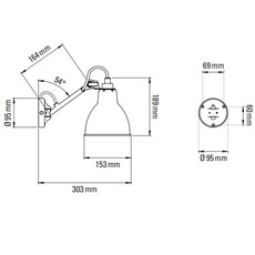 Pack duo lampe gras n 104  applique murale  dcw editions paris 104 duo bl pc  design signed nedgis 207251 thumb