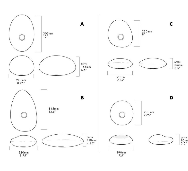 Pebble c slate lukas peet applique murale wall light  andlight peb cw c sl 230  design signed nedgis 88382 product